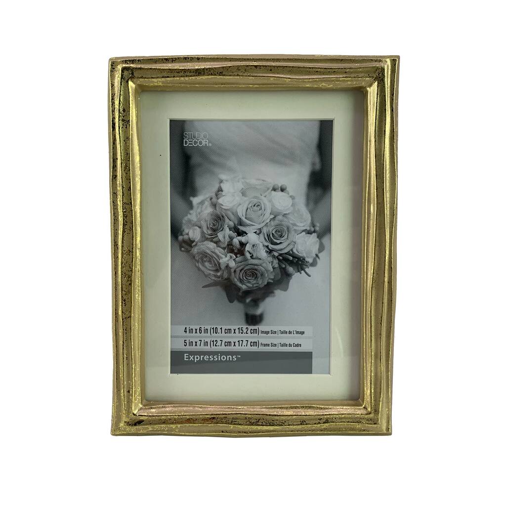 Gilded Wood 4 X 6 Frame With Mat Expressions By Studio Décor